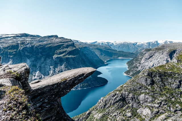 The Norwegian fjords, one of the best hikes in Europe.
